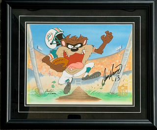 Dan Marino Autographed "Touchdown Taz" Sericel Warner Bros Co. 1992 L.E. 51/125
