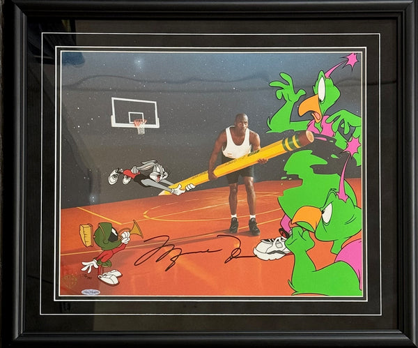 Michael Jordan Signed "The Great Space Erase" L.E. Cel /750 Upper Deck & Warner Bros.