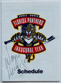 Wayne Huizenga Autographed 1993 Inaugural Year Panthers Schedule