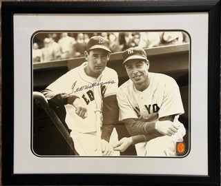 Ted Williams Autographed Framed 16x20 Photo with Joe DiMaggio (Green Diamond)