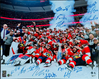 2023-24 Florida Panthers Multi Signed Stanley Cup Champions 16x20 Photo (Beckett)