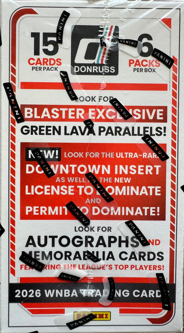 2026 Panini Donruss WNBA Basketball Hobby Blaster Box (Green Lava Parallel & Downtown Inserts)