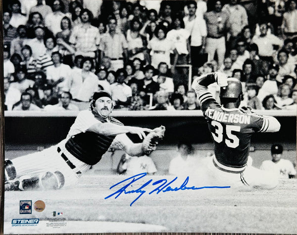 Rickey Henderson Autographed 8x10 Baseball Photo (Steiner)