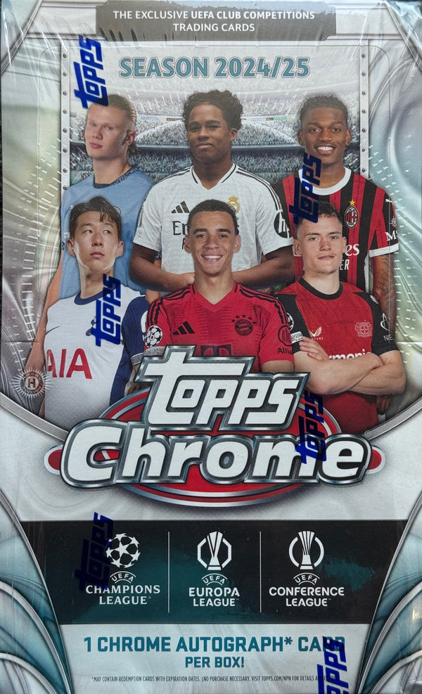 2024-25 Topps Chrome UEFA Club Competitions Soccer Hobby Box