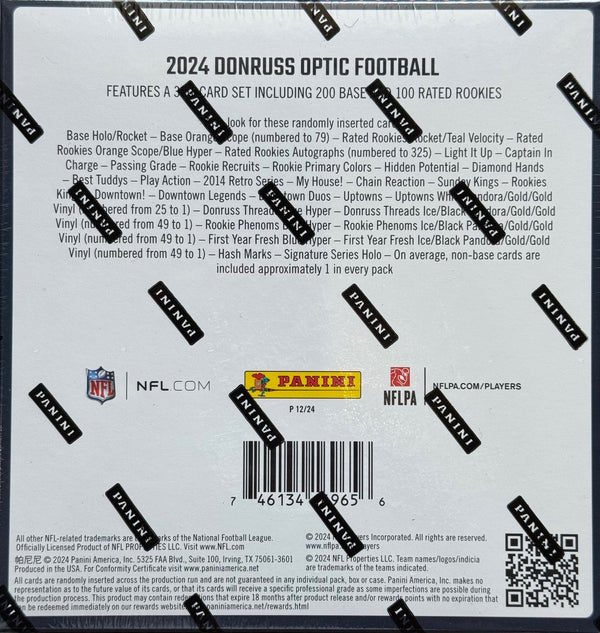 2024 Panini Donruss Optic NFL Mega Box (Exclusive Blue Hyper Parallels)