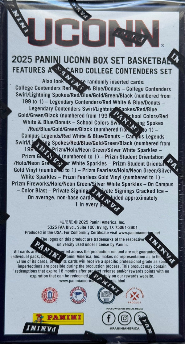 2024-25 Panini UConn Collegiate Basketball Blaster Box (Exclusive Red White & Blue Parallels