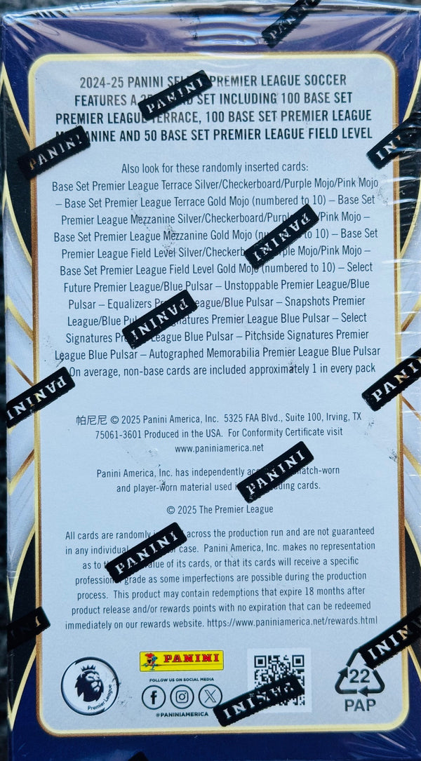 2024-25 Panini Select Premier League EPL Soccer Blaster Box (Exclusive Purple,Gold,Pink Mojo)