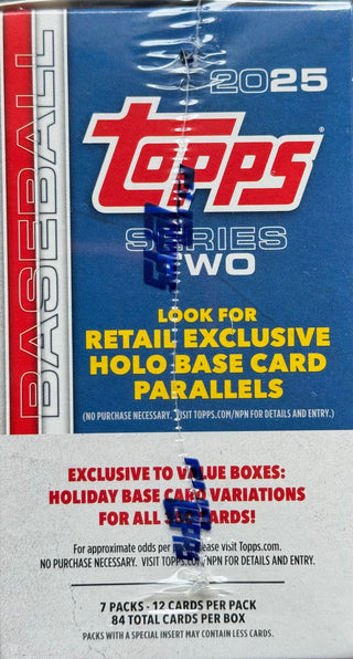 2025 Topps Series 2 Baseball Blaster Box (Exclusive Holiday Base Card Variations)