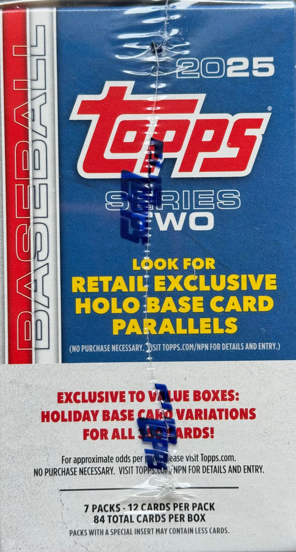 2025 Topps Series 2 Baseball Blaster Box (Exclusive Holiday Base Card Variations)