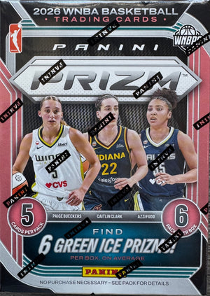 2026 WNBA Panini Prizm Basketball Hobby Blaster Box (6 Green Ice Prizms)