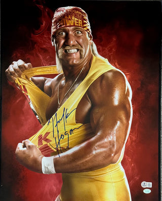 Hulk Hogan Autographed Headshot 16x20 Photo (Beckett)
