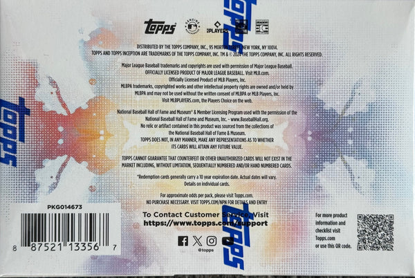2024 Topps Inception Baseball Hobby Box