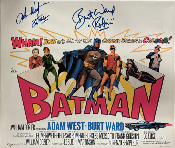 Adam West & Burt Ward Autographed "Batman" Canvas (JSA)