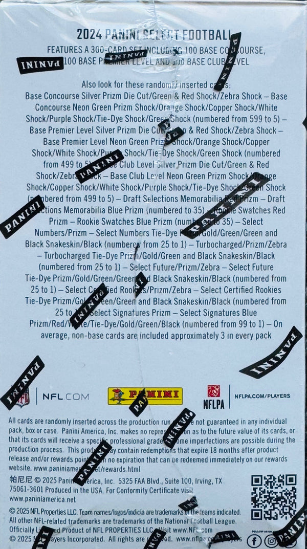 2024 Panini Select Hobby Blaster Box (Look For Ultra Rare Zebra Prizm Shock Die Cut)