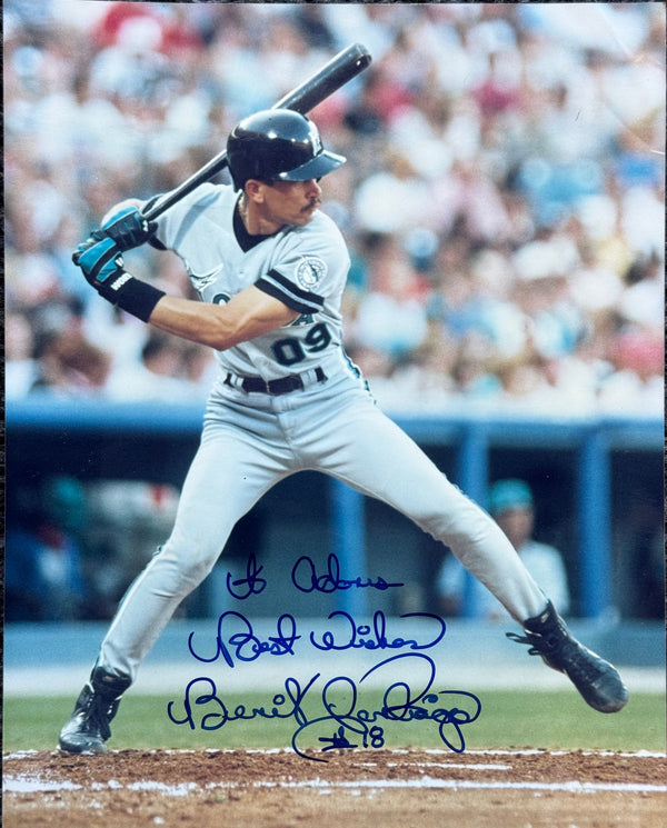 Benito Santiago Autographed Marlins 8x10 Baseball Photo
