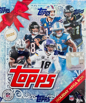 2026 Topps Holiday Football Mega Box (Holiday Exclusive Sparkle Parallels)
