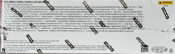 2026 Panini Donruss Football Hobby Box (Look For Downtown & Downtown Duos Inserts)