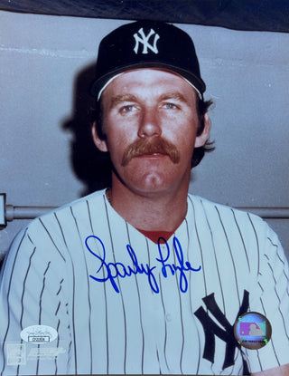 Sparky Lyle Autographed Yankees 8x10 Photo (JSA)