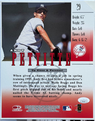 Andy Pettitte Autographed Yankees 8x10 Donruss Photo Card (JSA)