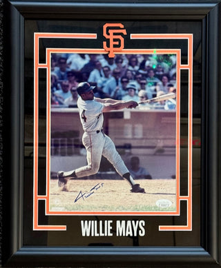 Willie Mays Autographed 8x10 Framed Baseball Photo (JSA)