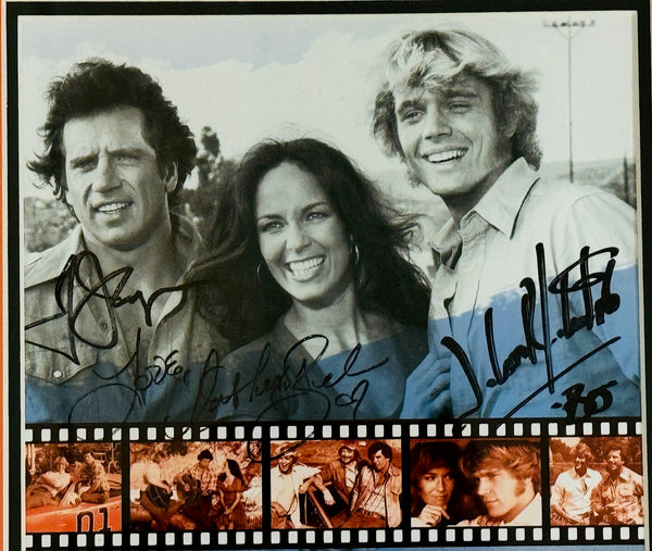 DUKES OF HAZZARD Cast Signed 8x10 Framed Photo Bach Wopat & Schneider (JSA)