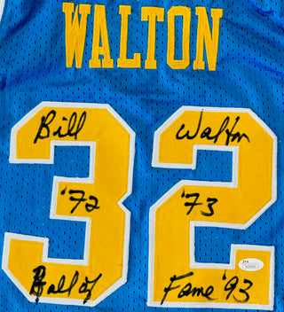 Bill Walton Autographed UCLA Custom Jersey (JSA)