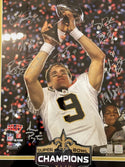 New Orleans Saints XLIV Super Bowl Champs Signed 16x20 Framed Photo LE17/44 (Mtd Mem)
