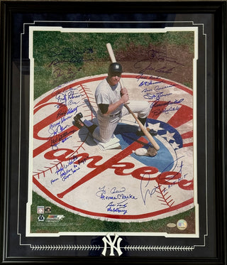 New York Yankees Greats Autographed 16X20 Framed Baseball Photo (Steiner)