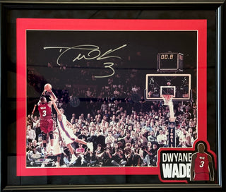 Dwyane Wade Autographed Rookie Signature 16x20 Framed Basketball Photo