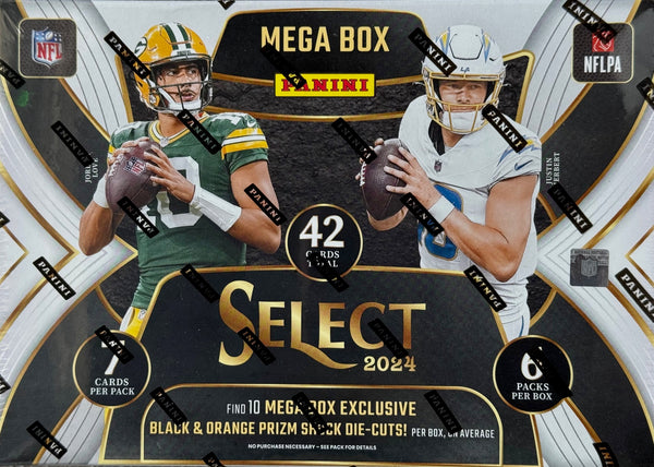 2024 Panini Select Hobby Mega Box (Mega Exclusive Black&Orange Prizm Shock Die Cuts)