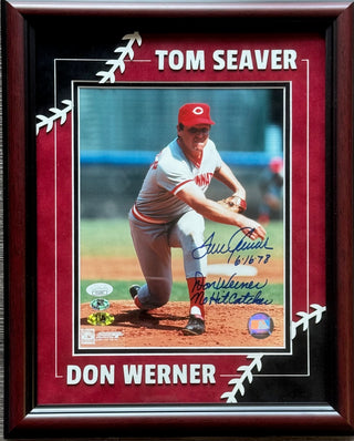 Tom Seaver Autographed Reds 8x10 Baseball Framed Photo (JSA)