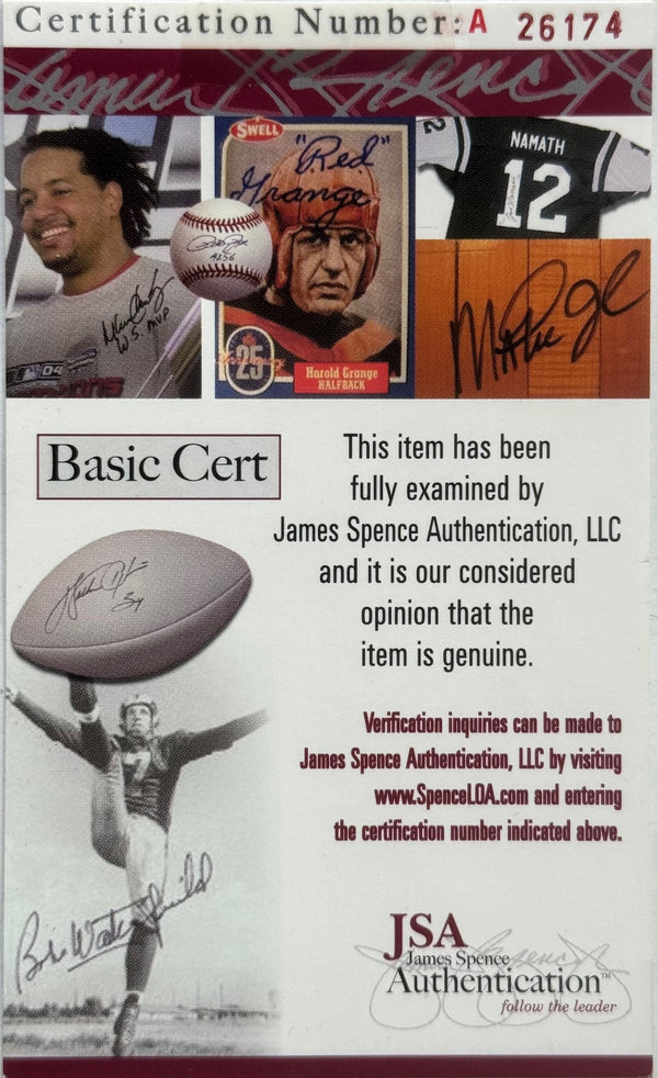 O.J. Simpson Autographed Bills 8x10 Football Photo (JSA)