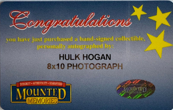 Hulk Hogan Autographed 8x10 Photo with Muhammad Ali (Mounted Memories)