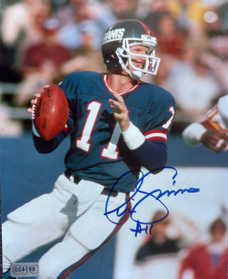 Phil Simms Autographed Giants 8x10 Football Photo