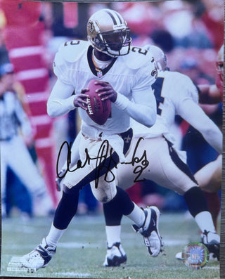 Aaron Brooks Autographed Saints 8x10 Football Photo