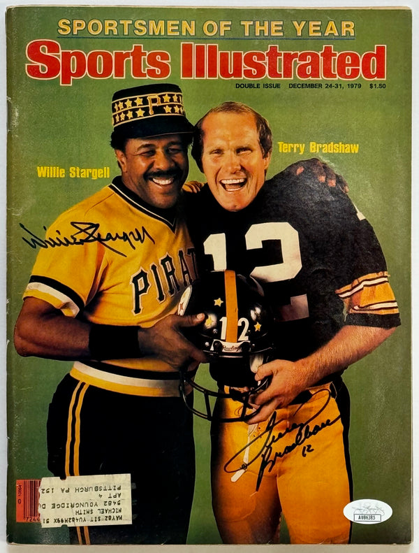 Willie Stargell & Terry Bradshaw Signed Sports Illustrated Magazine Dec 24-31 1979 (JSA)