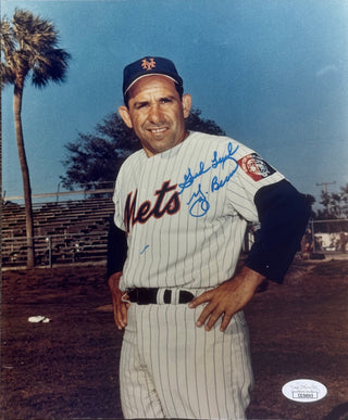 Yogi Berra Autographed Mets 8x10 Baseball Photo (JSA)