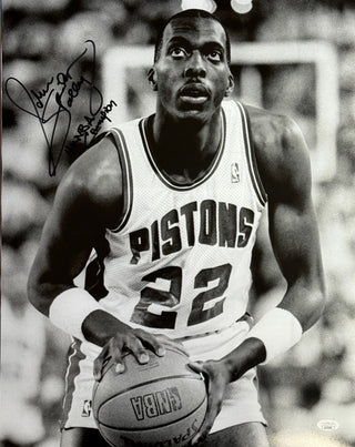 John Spider Salley Autographed Pistons 16x20 Basketball Photo (JSA)