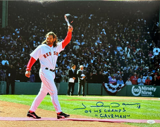 Johnny Damon Autographed Red Sox 16x20 Baseball Photo (JSA)