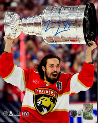 Ryan Lomberg Autographed Panthers 8x10 Raising Stanley Cup (Beckett Witness)