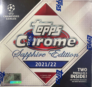 2021-22 Topps Chrome Sapphire Edition UEFA Champions League Soccer Hobby Box