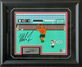 Mike Tyson Autographed 8x10 Framed Punchout Photo (Beckett)