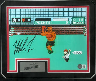 Mike Tyson Autographed 8x10 Framed Punchout Photo (Beckett)