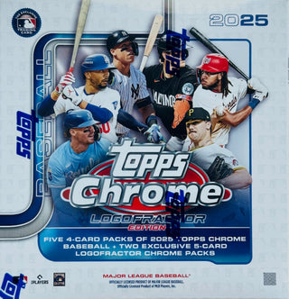 2025 Topps Chrome Baseball Logofractor Edition Box (2 Exclusive Logofractor Chrome Packs)