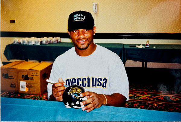 Fred Taylor Autographed Jacksonville Jaguars Mini Helmet (Fred Taylor Holo)