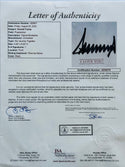 Donald Trump Autographed Our Journey Together Framed Bookplate (JSA)