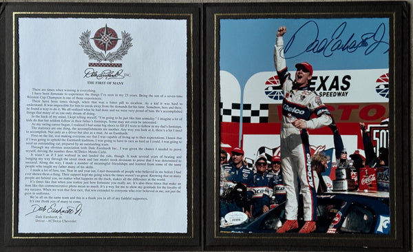 Dale Earnhardt Jr. Signed 8x10 Rookie Autograph Photo (JSA)