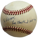 Lee Mac Phail HOF 98 Autographed Official Major League Baseball