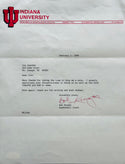 Bobby Knight Autographed Indiana University Letter (JSA)