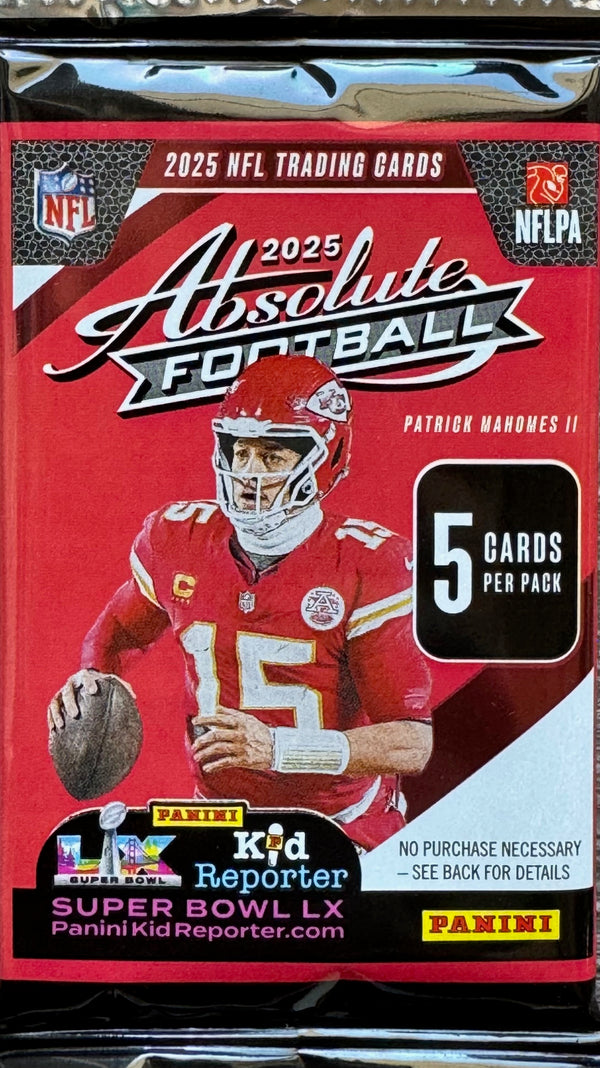 2025 Absolute Football Hobby Direct Gravity Feed (1 Exclusive Red Parallel Per Pack)